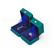 Luxury BOX LED Light for engagement wedding ring earrings jewelry DOUBLE SINGLE RING BOX