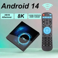 Box T95 Android 14 Hd 8k Bt5.4 Supports 2.4g&5g Wifi Allwinner H616 64g 128g Large Memory Streaming 