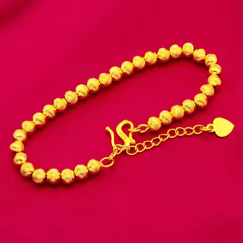Ins Cat's Eye Gold Bracelet! 24K Gold AU999 Women's, Gradient Cat's Eye + Matte Gold Contrast, Elast