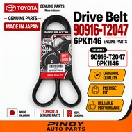 90916-T2047 6PK1146 V-Ribbed Fan Drive Belt For Toyota Replacement Fan Belt
