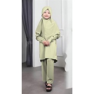 Muslim Clothes Setcell Oneset Kids Tops Bottoms Ngaji Bj Setcelan Wanest 7 8 9 10 Years Ramadhan 202