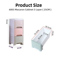【PLAYFUL】18/25cm Storage Cabinet Large Capacity Portable Transparent Storage Box Foldable Stackable 