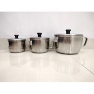 18cr STAINLESS STEEL BOWL WITH HANDLE & LID HORSE BRAND