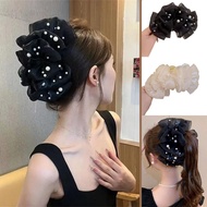Black Cloud Bubble Bow Mourning Claw Hair Clip For Queen Sirikit Funeral Mourning Hair Q5m4