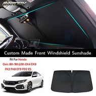 Fit For Honda Civic 8th 9th10th EK4 EK9 FK2 FK8 EF9 FD2 ES Car Front Windshield Sunshade Customized 