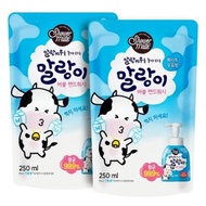 Aekyung Soft Cow Bubble Hand Wash Milk Scent Refill 250ml 2pcs