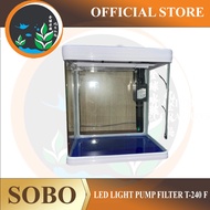 Sobo Aquarium Complete Set LED Light Pump Filter T-240F Akuarium Tank Ikan LED Lampu Pump 5.0