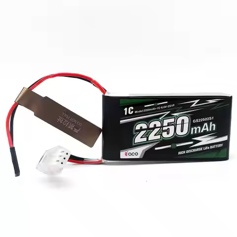 FMA ACE 6.6V 2250mAh Li-Fe Battery for RC Receiver Futaba 14SG 18SZ 10J T8J LiFePO4 2S1P Rechargeabl