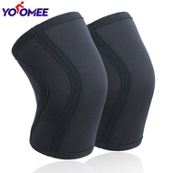 Yoomee 1 cặp 7mm nén Neoprene cử tạ Miếng đệm đầu gối tập thể dục phòng tập thể dục Squats bảo vệ đầ