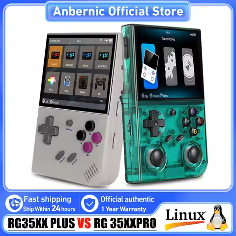 ANBERNIC 64 Bit RG 35XXPRO RG35XX PLUS Retro Handheld Game Player Built-in 64G TF 5K+ Classic Game H