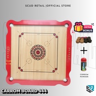 Carrom Board 444 Deluxe [FREE CARROM POWDER]