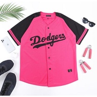 HITAM (BASEBALL T-shirt) BASEBALL JERSEY Men Women pink Black dodgers