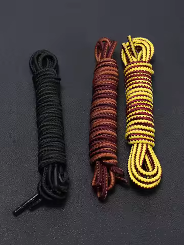 HIBERNI Circular striped woven diameter 3mm lace casual shoe lace rope Applicable fro Timberland Boo