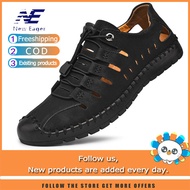 2025 New Eager Genuine Leather Men Sandals Summer Shoes Casual Men Style Mens Summer Shoes Big Shoes