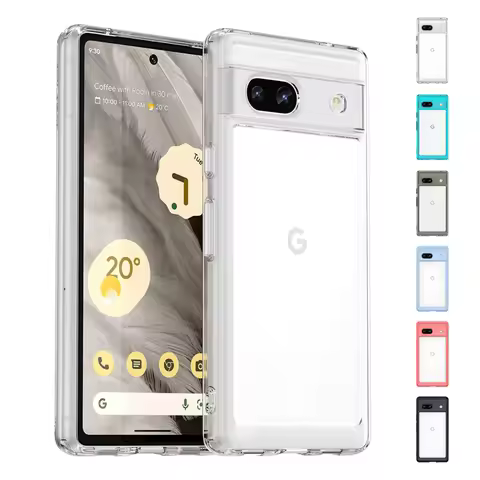 For Cover Google Pixel 7A Case Pixel 7A Capas Bumper Shockproof Back Clear Transparent Multicolour F