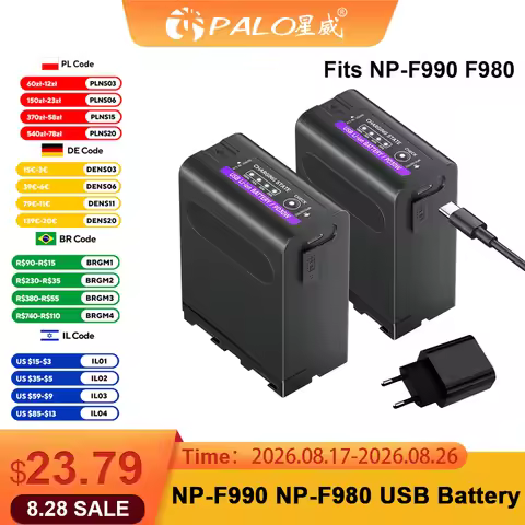 NP-F990 NP F990 Battery PD30W Fast Charging Fits SONY NP F980 F970 F960 F750 F550 F570 MC1500C PLM-1