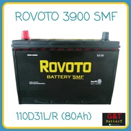 ROVOTO SUPER POWER 3900 SMF (110D31) แบตเตอรี่รถยนต์ 80Ah แบตแห้ง แบตกระบะ แบตSUV , MPV