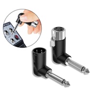 [tenlzsp0bc] 3 Pin XLR Female Male to 1/4"/6.35 mm Angle Adapter Lightweight Professional Compact XL