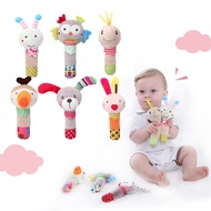 Baby Rattle Mobiles Cute Baby Toys Different Cartoon Animal BB Stick Hand Bell Rattle Soft Toddler Plush Toys for 0-12 Months