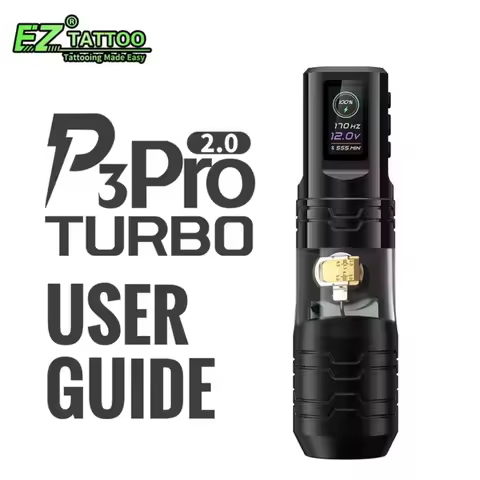 EZ P3 Pro Turbo 2.0 Wireless Tattoo Pen Direct Drive Adjustable Stroke 5.0mm Rotary Tattoo Machine f