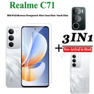 3in 1กระจกนิรภัยป้องกันเต็มพื้นที่สำหรับ Realme C71กระจกนิรภัยบน Realme C71ฟิล์มป้องกันโทรศัพท์เลนส์