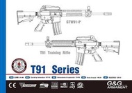 【翔準AOG】G&amp;G 怪怪 GWT91-P 訓練版 電動槍 AEG M-Lok護木 電子板機 T91~TGR-T91