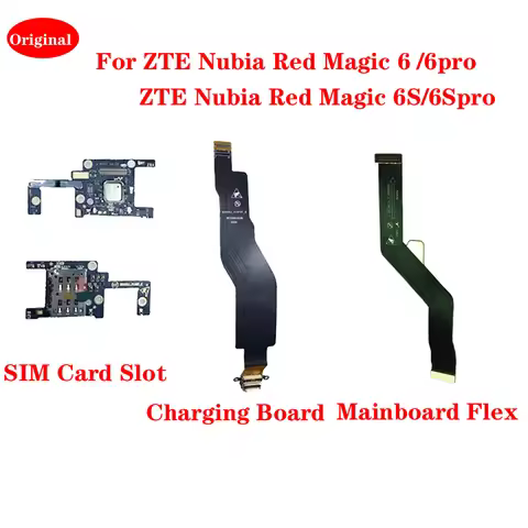 For ZTE Nubia Red Magic 6 6Pro 6S 6SPro NX669J/S Original USB Charging Dock SIM Reader Card Slot Mic