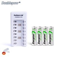 Doublepow 8 slots LED  charger 1.2V With Energizer AA AAA Ni-MH rechargeable Battery