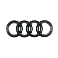 4 Rings Logo ABS Chrome Black Car Front Hood Emblem Bonnet Badge Rear Trunk Badge For Audi A3 A4 A5 