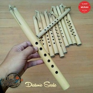 Seruling / Suling Bambu Diatonis Lubang 6 Tinggi 30cm