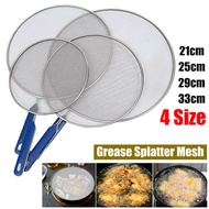 4 Size Anti Splatter Guard Oil Net Splash Cover Pan Screen Kitchen Cooking Frying Pan Explosion-proo