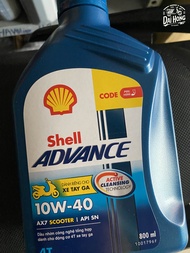 NHỚT SHELL XE GA AX7 SCOOTER 10W40 1 lít và 0.8 lít