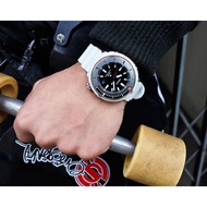 ✣♈﹍Seiko Prospex Tuna Solar STREET SERIES SNE545P1 Analog Diver's 200M Black Dial White Silicone Str