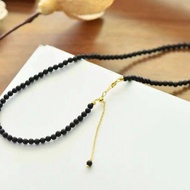 天然和田玉 /和闐玉 原礦墨玉 設計多圈手串項鍊