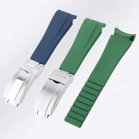 20mm 21mm Rubber Watch For Rolex Black Green Blue Water Ghost Ditongna GMT RUBBER B Silicone Waterpr