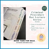 Criminal Procedure Bar Lecture Series by Riano 2019 Edition REX Books Book Tabs Labels Stickers