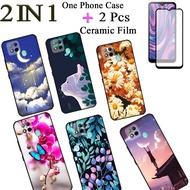 2 IN 1 ITEL A57 A57 Pro A611w Case TPU Soft Silicone Painted Phone Case With Curved Tempered Film