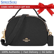 Coach Handbag In Gift Box Crossbody Bag Serena Satchel Black # 1589