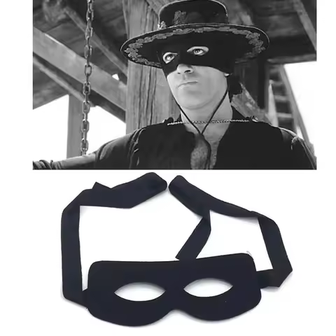 Halloween Masquerade Half Face Mask Zorro Eye Mask Bandit Ninja Lone Ranger Costume Black Eye Mask C