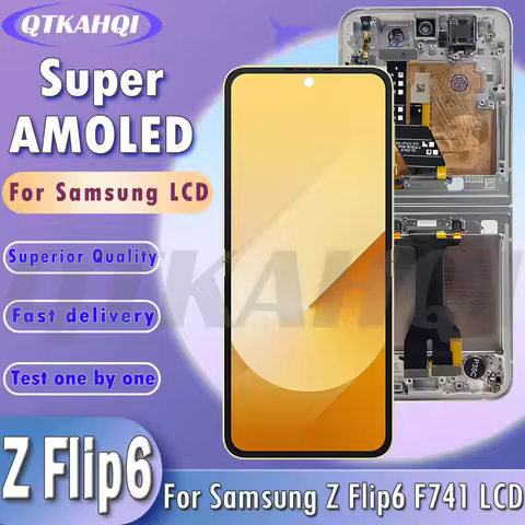 6.7"AMOLED For Samsung Z Flip 6 5G LCD Display F741 SM-F741B F741U With Touch Screen Digitizer Assem