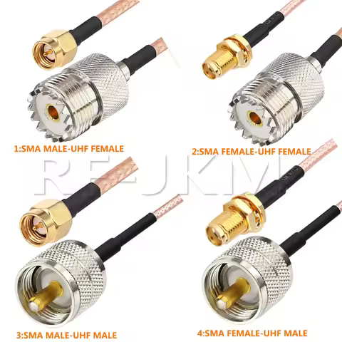 SMA Male Plug to UHF PL259 SO239 Connector RG316 SMA Female Jack Straight to UHF RF Jumper pigtail C