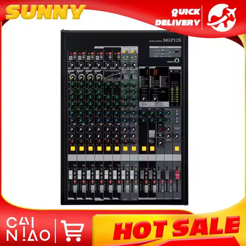 MGP12X 12 Channel Premium Mixing Console Mixer with USB and FX 6 Mic Inputs with 48V Phantom Power a