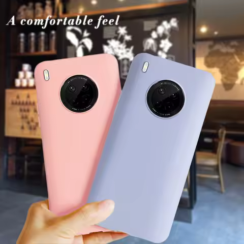 Simple Candy Color Silicone Cover For Huawei Y9A 2020 Case FRL-22 FRL-23 HuaweiY9a Mobile Phone Case