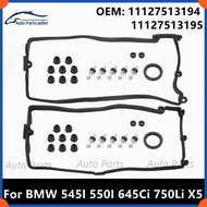 Engine Valve Cover Left +Right Gasket Set For BMW 545I 550I 645Ci 750Li X5 11127513194 11127513195 R