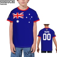 2025 New AdultCustom Name Number Australia Flag Emblem 3D T-shirts For Kids Youth Boy/Girl Tees jers