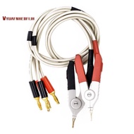1 pair insulated banana plug clips cable Low Resistance  Clip Probe Leads Test Meter Terminal Kelvin