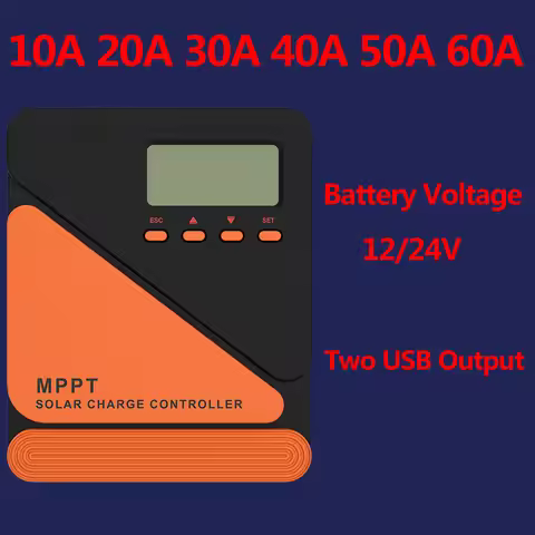 10A 20A 30A 40A 50A 60A MPPT Solar Charge Controller PV Input 18-50V or 18-100V