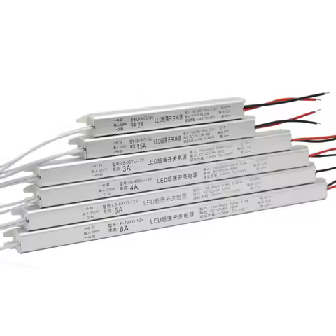 110V 220V to 12V 24V slim strip light strip switch power supply AC to DC ultra-thin 24W 36W 60W 72W 