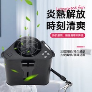 賽瑪溫控 - 便攜式掛風扇 一體式設計 內置電池 防滑夾扣 掛腰/掛頸 多用途