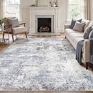 Modern Abstract Area Rug 7X9 - Washable Rug Non-Slip Soft， Rugs for Living Room, Bedroom & Dining Ro